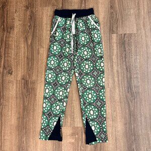 Sea New York Heart Pattern Silk Drawstring Pants Size 0